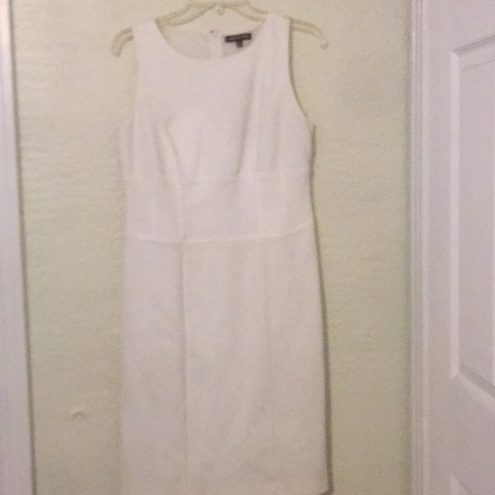 Sleeveless white dress